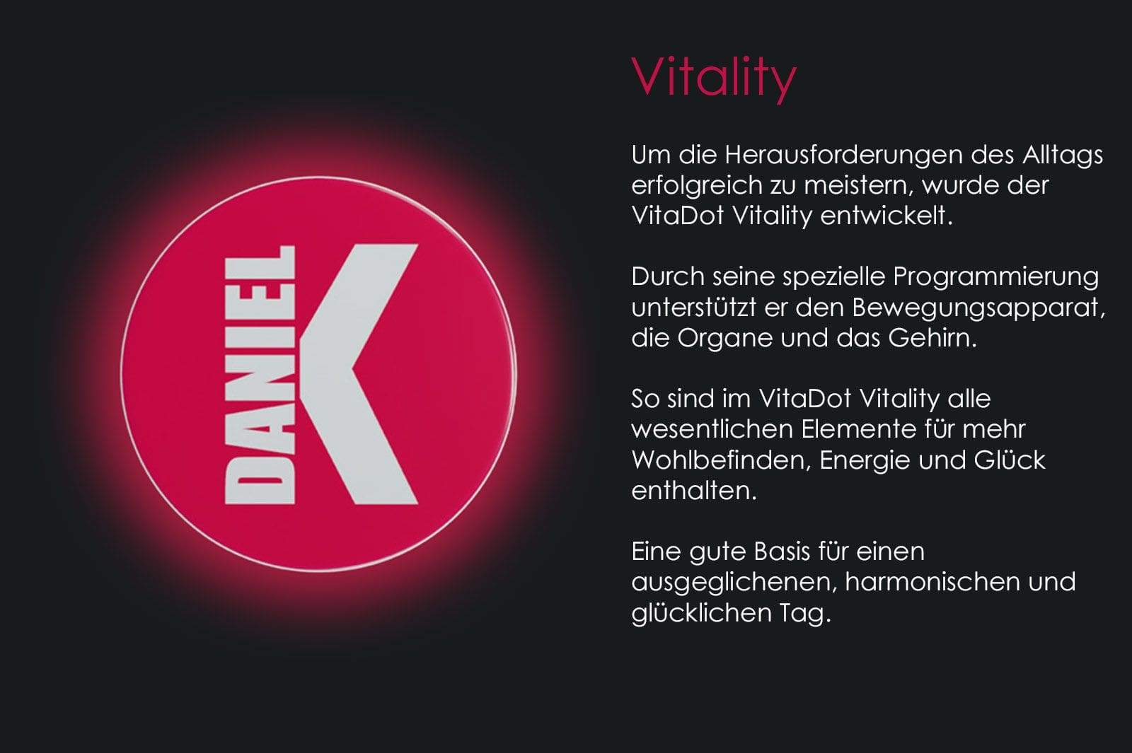 VitaDot, energetische Schwingungstechnologie zur Optimierung von Gesundheit und Wohlbefinden.